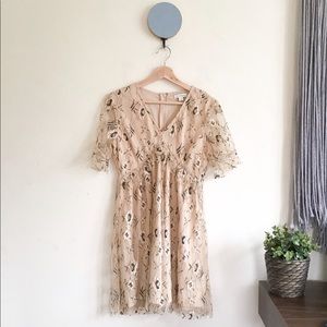 Francesca’s Liv Floral Lace Shift Dress